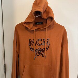 MCM Men’s Classic Logo Cognac/Black Cotton Hoodie/Sweatshirt Size S